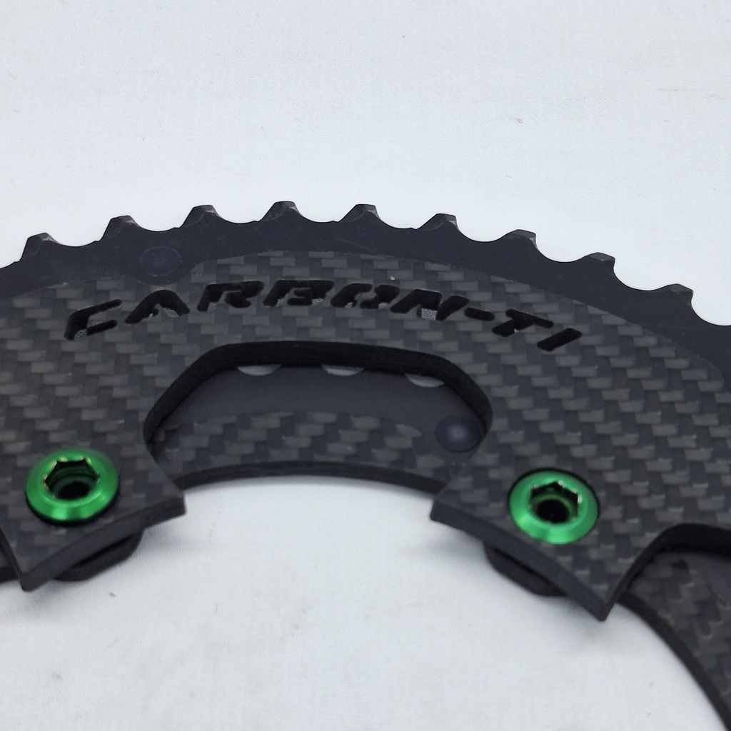 (Used) Chainring CARBON TI Sram 50/37 4 Arm BCD 110 X Carboring + Bolt 