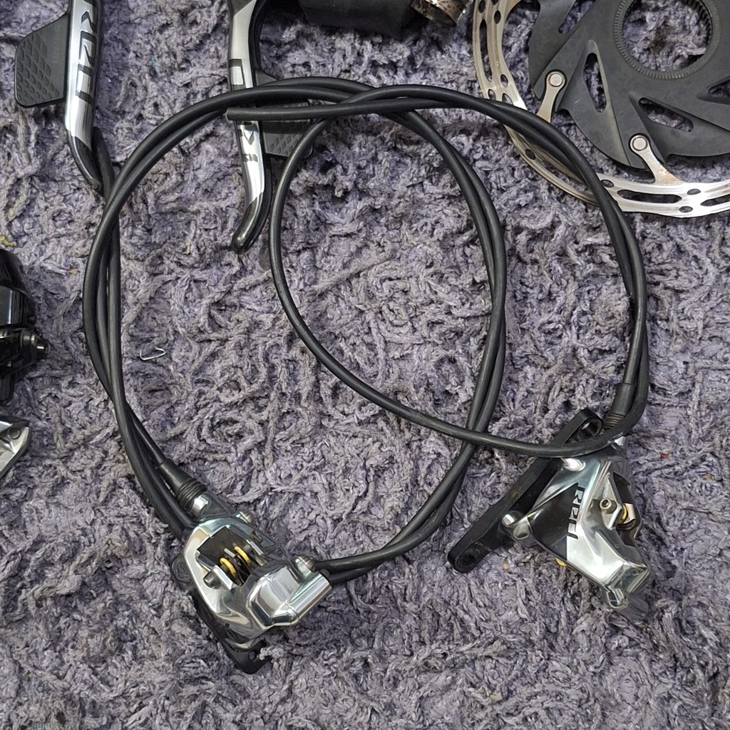 (Used) Kit Set SRAM Red D1 (brifter,caliper,rd,fd,rotor,chain,battery)