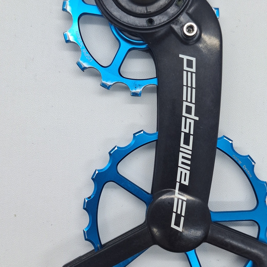 (Used) Over Size Pulley CERAMICSPEED OSPW Sram Blue Coated Force/Red AXS