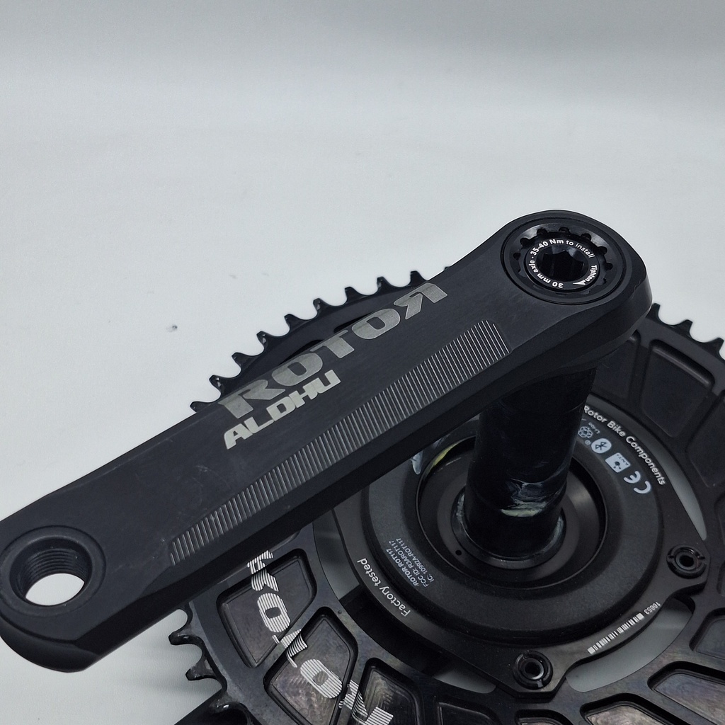(Used) Crankset ROTOR Power Meter Aldhu 54X150 Spindle 30 Aero Chainring
