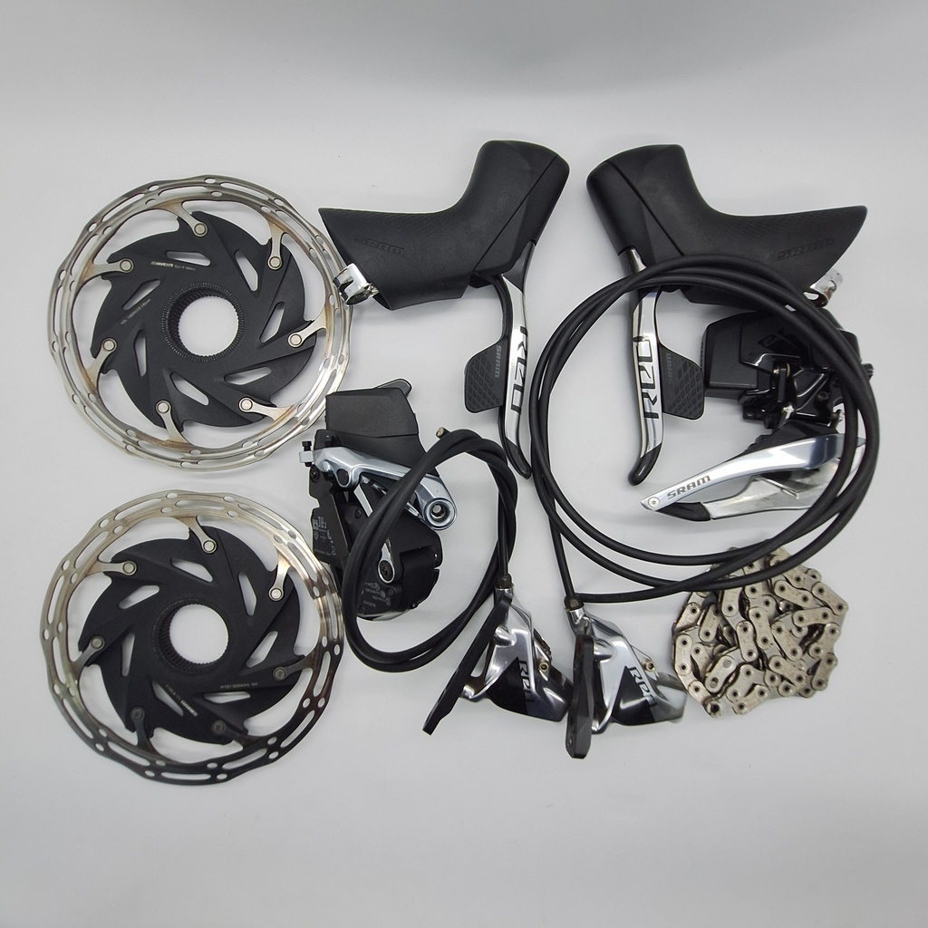 (Used) Kit Set SRAM Red D1 (brifter,caliper,rd,fd,rotor,chain,battery,Charger)