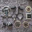 (Used) Kit Set SRAM Red E1 (Brifter,Caliper,Chain,FD,RD,Rotor CarbonTI,Battery,Charger)