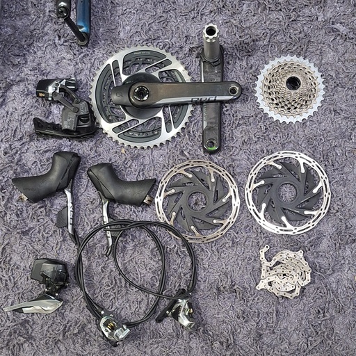(Used) Kit Set SRAM Red D1 (brifter,caliper,rd,fd,rotor,chain,battery,charger)
