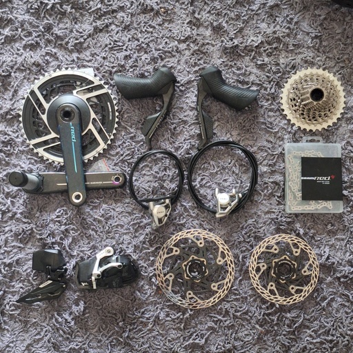 (Used) Kit Set SRAM Red E1 (Brifter,Caliper,Chain,FD,RD,Rotor CarbonTI,Battery,Charger)